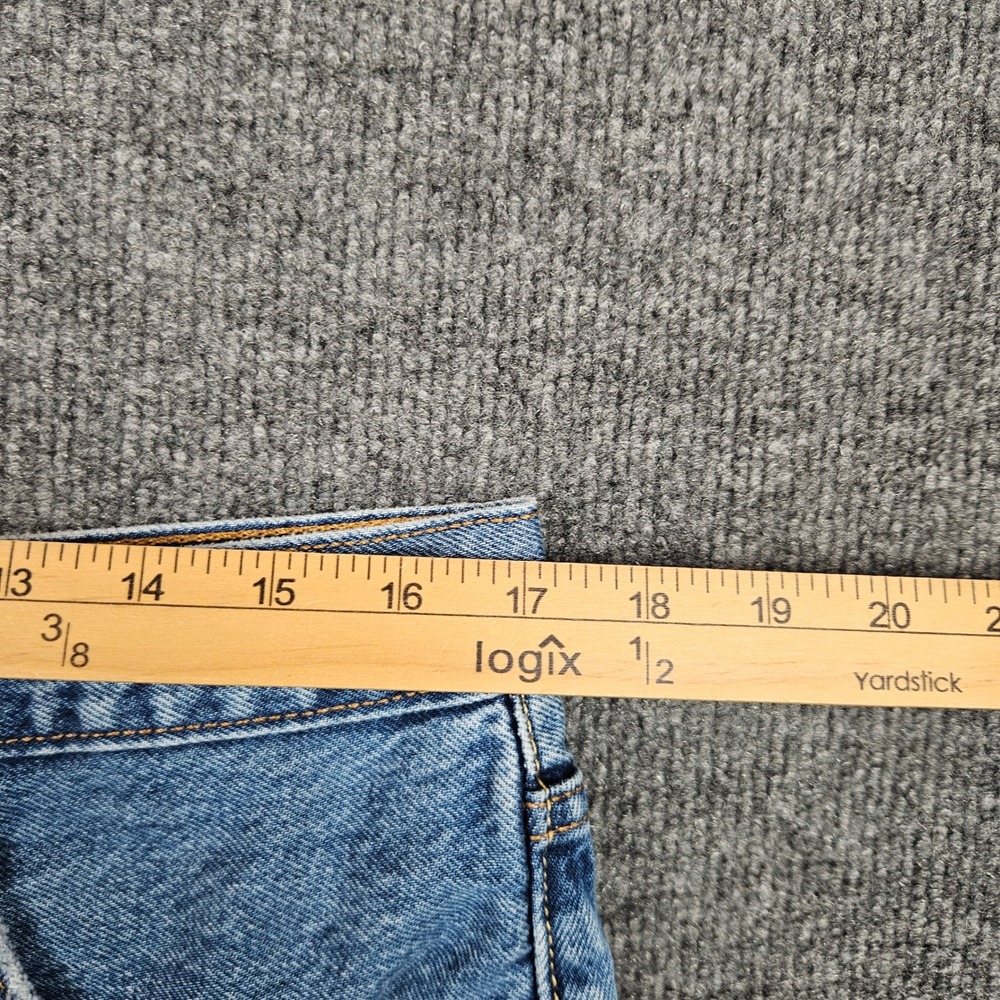 Levis 501 Original Cut Off Denim Shorts Women 33 Distressed Button Fly High Rise - Picture 4 of 10